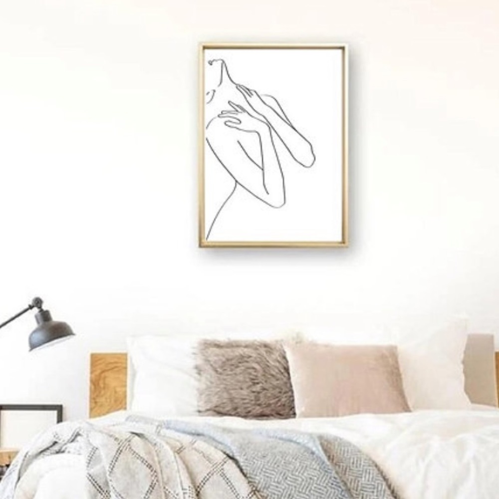 Unframed Abstract Figure Graphic Wall Painting